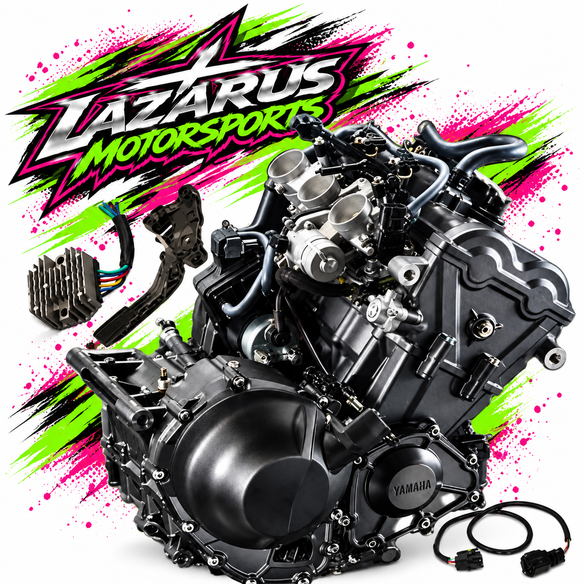 MT09 ENGINE WITH ECU & PEDAL 105X00X028